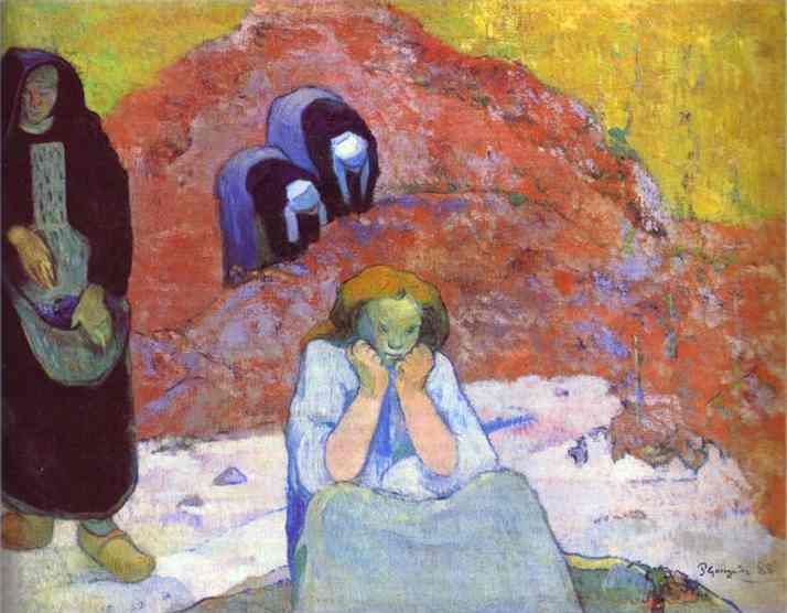 Harvesting of Grapes at Arles (Misres humaines). <br>1888. Oil on canvas. <br>Art Museum Ordrupgard, Copenhagen, Denmark