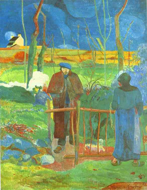 Bonjour, Monsieur Gauguin. <br>1889. Oil on canvas. <br>Narodni Gallery, Prague, Czech Republic