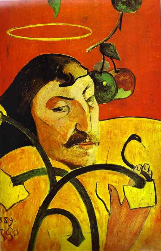 Caricature Self-Portrait. <br>1889. Oil on wood. <br>The National Gallery of Art, Washington, DC, USA