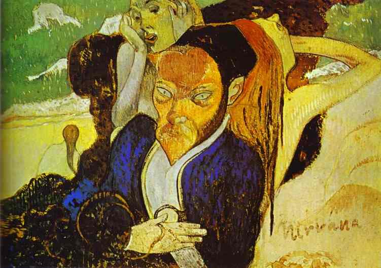 Nirvana, Portrait of Meyer de Haan. <br>1889. Oil and tempera on silk. <br>Wadsworth Atheneum, Hartford, CT, USA