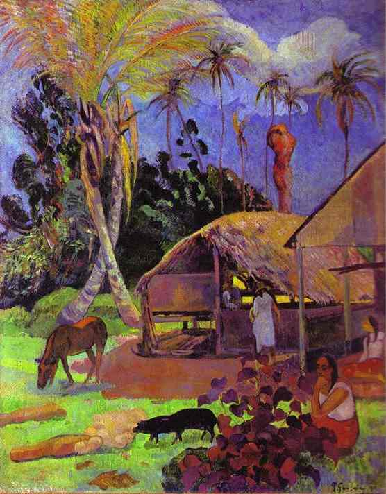 Black Pigs. <br>1891. Oil on canvas. <br>Museum of Fine Arts, Budapest, Hungary. 