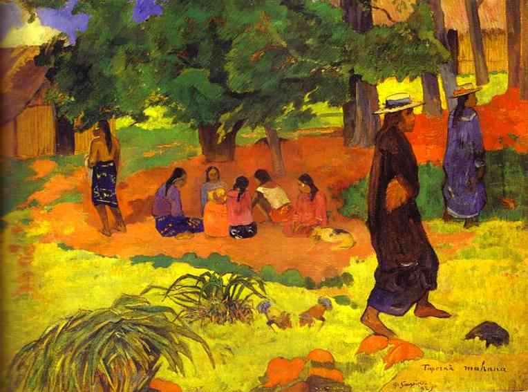 Taperaa Mahana. <br>1892. Oil on canvas. <br>Collection of  Otto Krebs, Holzdorf. Now in the Hermitage, St. Petersburg, Russia.