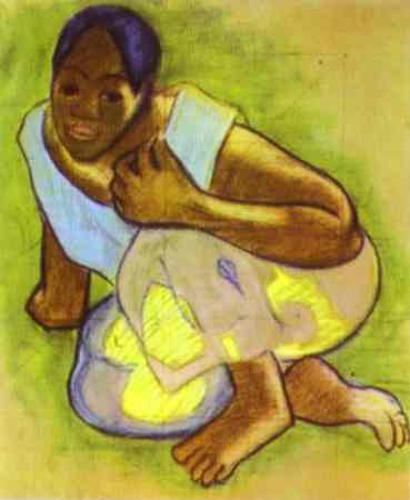 Study for "When Will You Marry?" <br><br>c.1892. Pencil, charcoal and pastel. <br>Art Institute of Chicago, Chicago, IL, USA. 