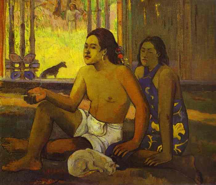 Eiaha Ohipa (Not Working). <br>1896. Oil on canvas. <br>The Pushkin Museum of Fine Art, Moscow, Russia.