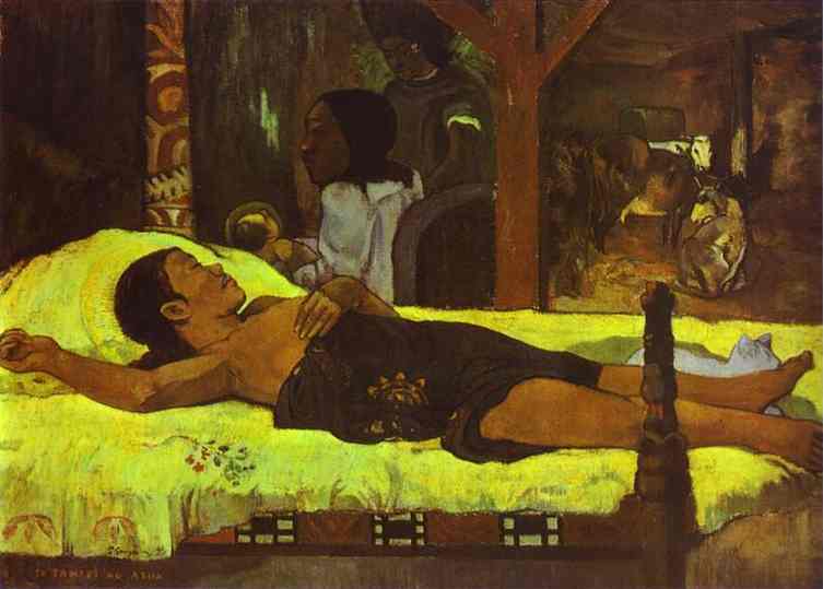Te Tamari No Atua (Nativity). <br>1896. Oil on canvas. <br>Neue Pinakothek, Munich, Germany. 
