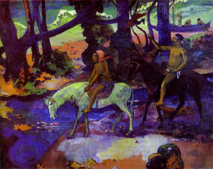 Ford (Running Away). <br>1901. Oil on canvas. <br>The Pushkin Museum of Fine Art, Moscow, Russia. 