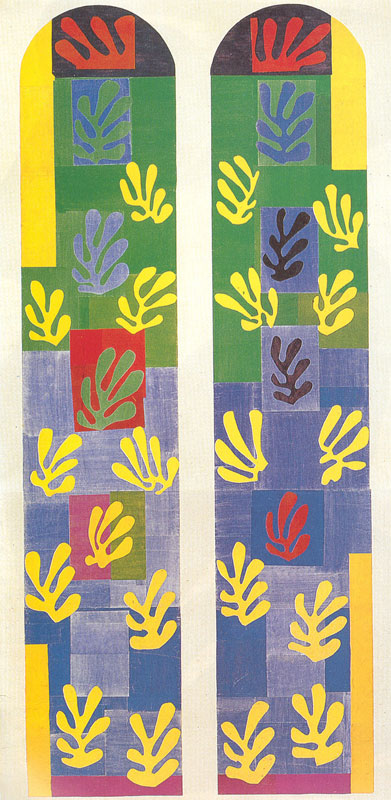 Stained Glass Window Window of the abside of the Rosary Chapel<br>1949<br>