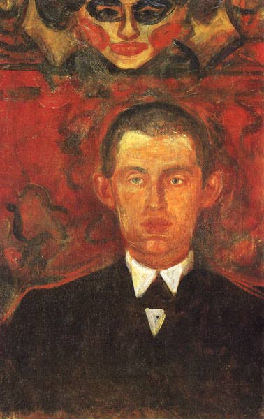 µԻ- Self-Portrait Beneath Woman's Mask, 1892<br>ղڣThe Munch Museum