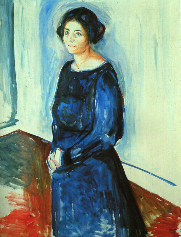 Ů- Woman in Blue (Frau Barth), 1921 <br>