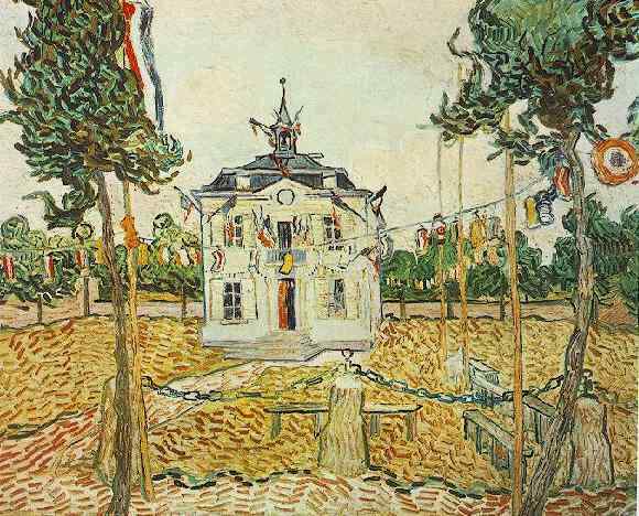 Auvers Town Hall on 14 July 1890 