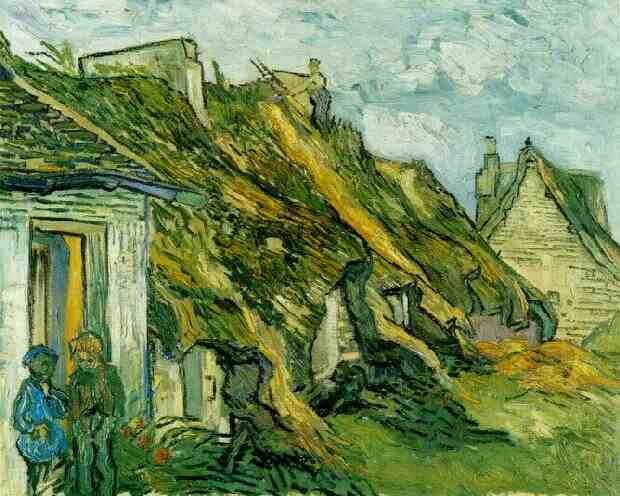 Thatched Sandstone Cottages in Chaponval 