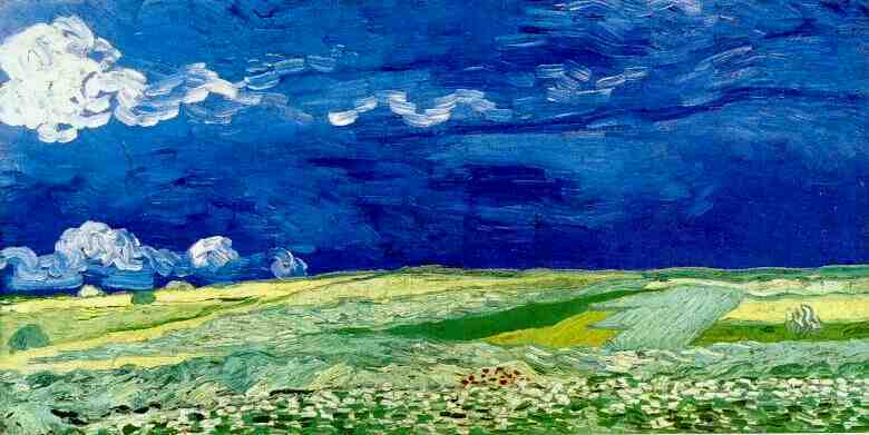 Wheat Field Under Clouded Sky 