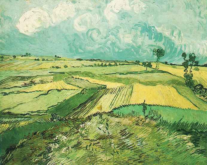 Wheat Fields at Auvers Under Clouded Sky 