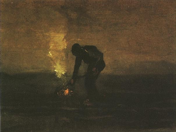 Peasant Burning Weeds 
