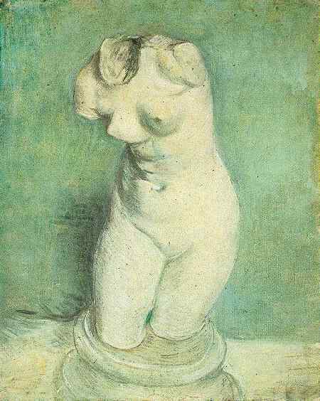 Plaster Statuette of a Female Torso 