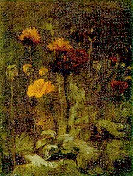 Still Life with Scabiosa and Ranunculus 
