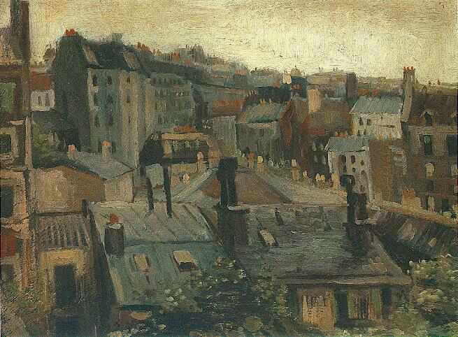 View of Roofs and Backs of Houses 