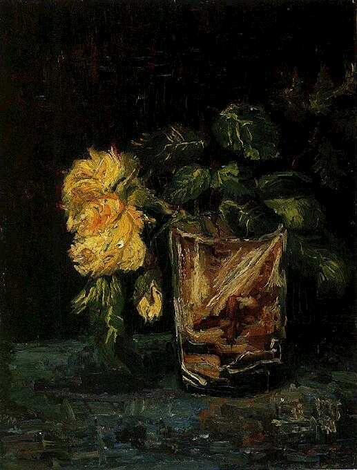 Glass with Roses 