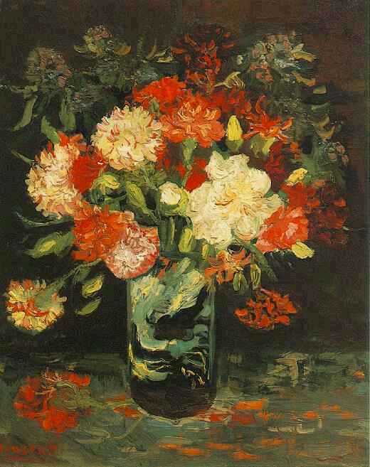 Vase with Carnations 