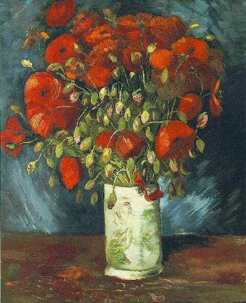 Vase with Red Poppies 