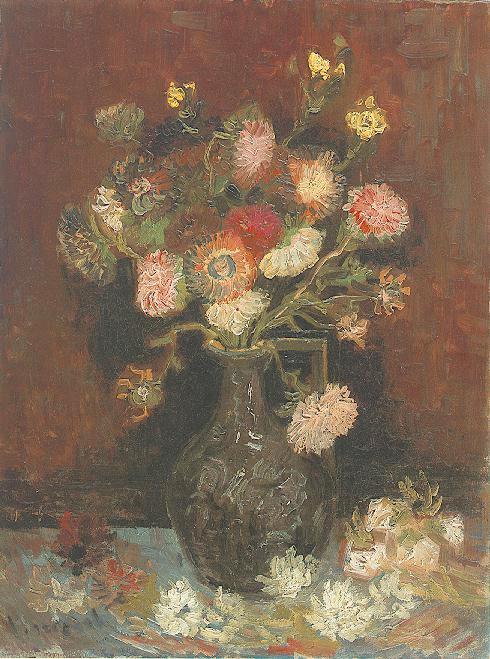 Vase with Asters and Phlox 