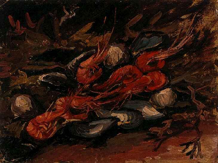 Still Life with Mussels and Shrimps 