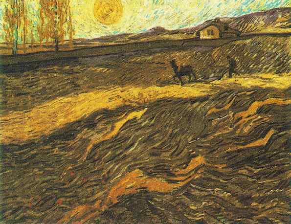 Enclosed Field with Ploughman 