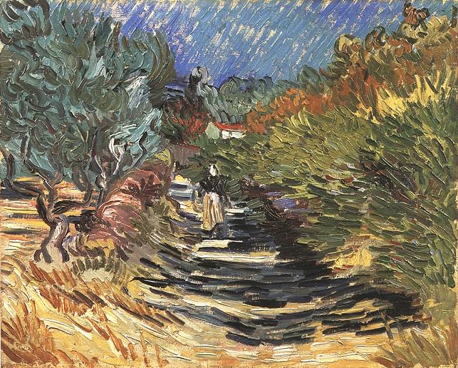 Road at Saint-Remy with Female Figure, A