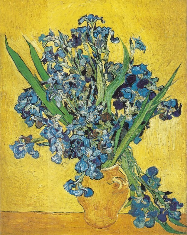 *Still Life: Vase with Irises Against a Yellow Background