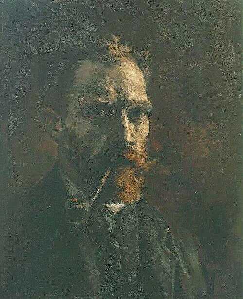叼着烟斗的自画像 -- Self-Portrait with Pipe