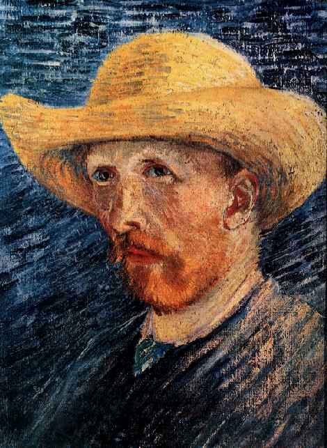 戴草帽的自画像 -- Self-Portrait with Straw Hat