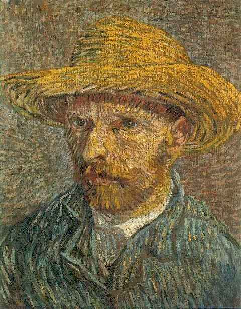 戴草帽的自画像 -- Self-Portrait with Straw Hat
