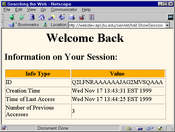 ShowSession Output